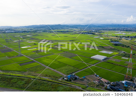 Cloudy ski countryside (Tochigi Prefecture, Sano City) 58406848