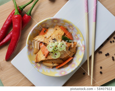 Korean food stir-fried fish cake 58407922