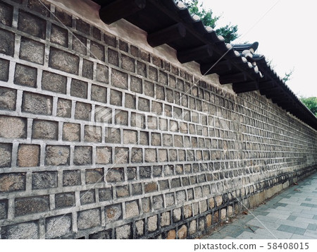 韓國舊傳統石牆 58408015