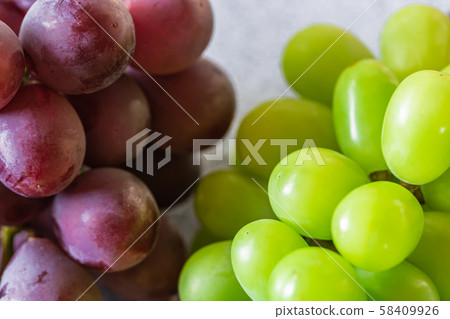 Grapes, Shine Muscat and Pione Grapes, Shine Muscat and Pione 58409926