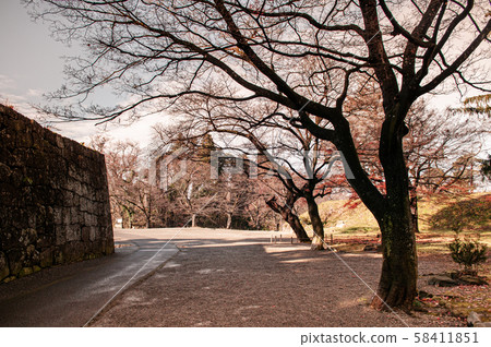 Aizu Wakamatsu Tsuruga Castle high stone wall Aizu Wakamatsu Tsuruga Castle high stone wall 58411851