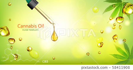 Cannabis or marijauna medical banner vector design. 58411908