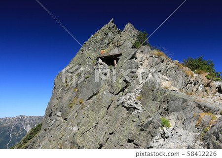 從霞總岳到北hotakadake的北阿爾卑斯大奇基特縱向大奇基特長谷川峰景觀 58412226