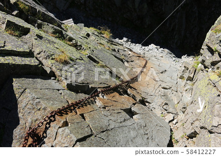 從霞總岳到北hotakadake的北阿爾卑斯大奇基特縱向大奇基特長谷川峰景觀 58412227
