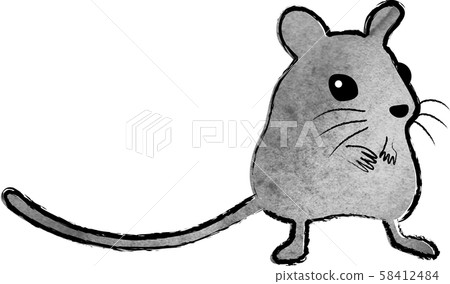 Ink painting style mouse - Stock Illustration [58412484] - PIXTA