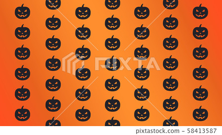 Halloween pumpkin seamless pattern silhouette 58413587