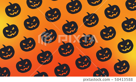 Halloween pumpkin seamless pattern silhouette 58413588