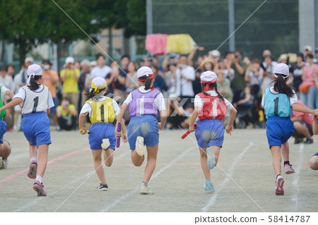 Elementary school sports festival selection relay 58414787