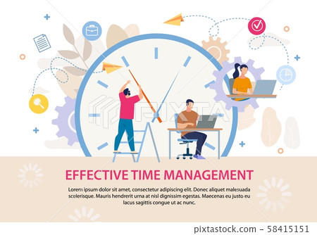 Effective Time Management Advertising Text Poster 58415151