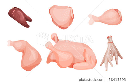 raw chicken parts