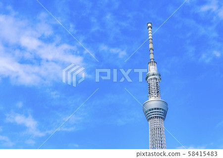 Tokyo Sky Tree and blue sky 58415483