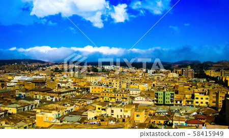 Aerial view to Asmara capital of Eritrea Aerial view to Asmara capital of Eritrea 58415949