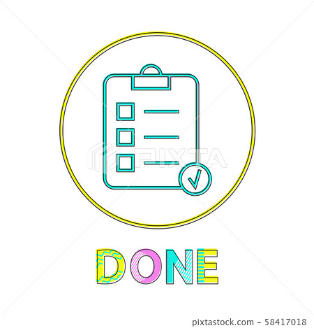 Done List of Things to Do Vector Illustration Done List of Things to Do Vector Illustration 58417018