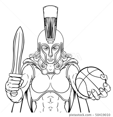 Spartan Trojan Gladiator Basketball Warrior Woman Spartan Trojan Gladiator Basketball Warrior Woman 58419010
