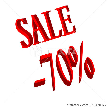 Sale and 70 percent number 58420077