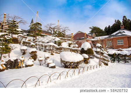 Snow scene of Trappistine Monastery Snow scene of Trappistine Monastery 58420732