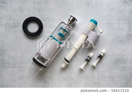 Toilet plumbing work part for toilet bowl.  58421520