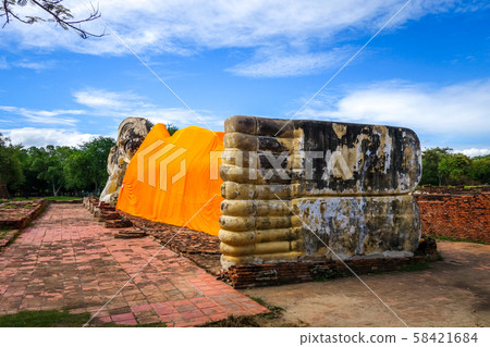 Reclining Buddha, Wat Lokaya Sutharam temple, 58421684