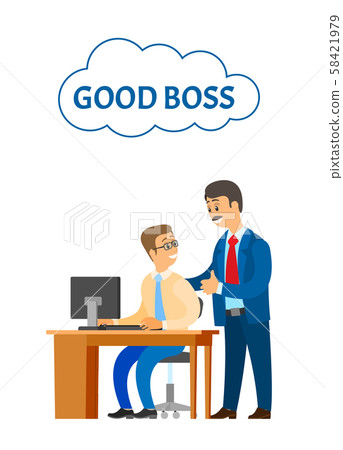 Good Boss Company Leader Supervising Office Worker 58421979
