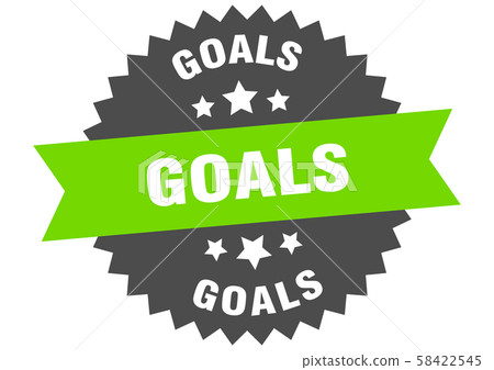 goals sign. goals green-black circular band label-插圖素材 [58422545] - PIXTA圖庫