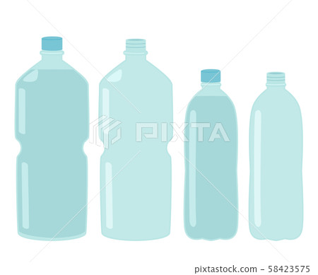 Water plastic bottle and empty plastic bottle Water plastic bottle and empty plastic bottle 58423575