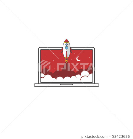 notebook laptop boost start up space rocket notebook laptop boost start up space rocket 58423626