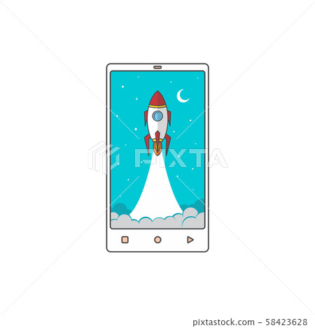 fast boost mobile phone space rocket shuttle theme 58423628