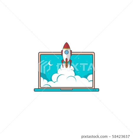 notebook laptop boost start up space rocket notebook laptop boost start up space rocket 58423637