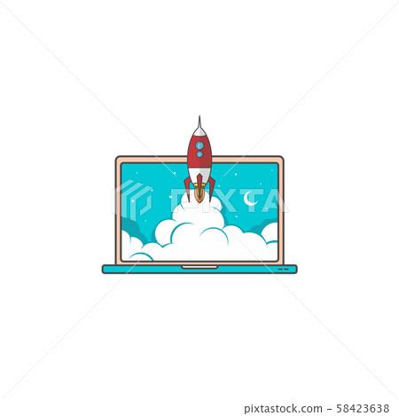 notebook laptop boost start up space rocket notebook laptop boost start up space rocket 58423638