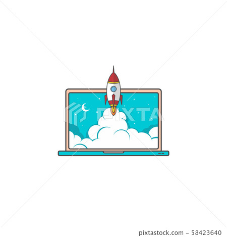 notebook laptop boost start up space rocket notebook laptop boost start up space rocket 58423640