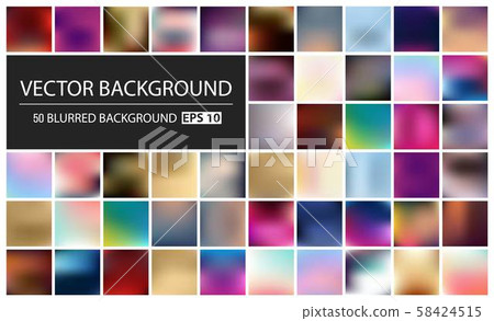 Abstract Creative concept vector multicolored blurred background set. For Web and Mobile 58424515