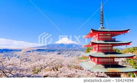 新村山淺間公園的風景(春季) 新村山淺間公園的風景(春季) 58424894