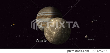 callisto jupiter satellite - Stock Illustration [58425253] - PIXTA