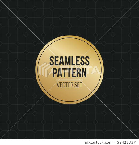 Abstract concept vector monochrome geometric pattern. Dark blue, gold minimal background. Creative 58425337