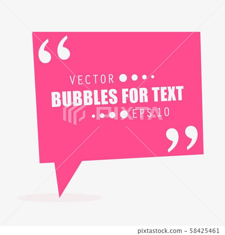 Abstract concept vector empty speech square quote text bubble. For web and mobile app isolated on Abstract concept vector empty speech square quote text bubble. For web and mobile app isolated on 58425461