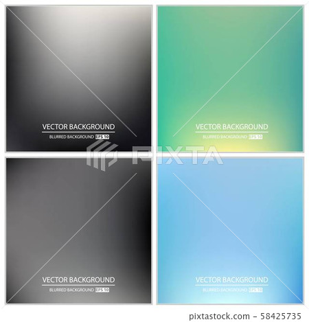 Abstract Creative concept vector multicolored blurred background set. For Web and Mobile 58425735
