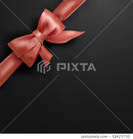 Vector Corner Bow on Black Background 58425750