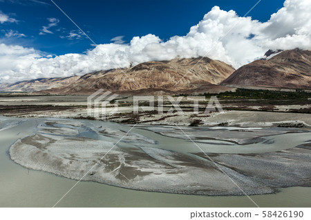 Landscape of Nubra Valley in Himalayas Landscape of Nubra Valley in Himalayas 58426190