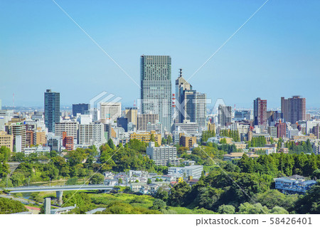 仙台市(宮城縣仙台市)的全景 仙台市(宮城縣仙台市)的全景 58426401
