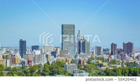 A panoramic view of Sendai City (Sendai City, Miyagi Prefecture) 58426402