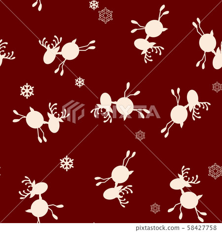 Christmas seamless background with a set of... - Stock Illustration ...