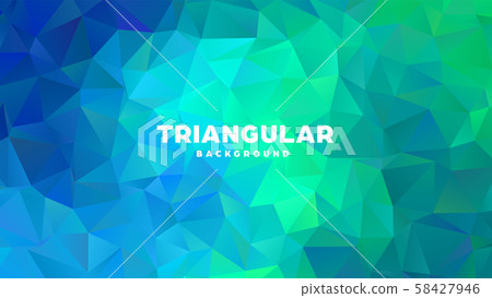 Triangle polygonal abstract geometric background. Colorful gradient design. Low poly shape banner Triangle polygonal abstract geometric background. Colorful gradient design. Low poly shape banner 58427946