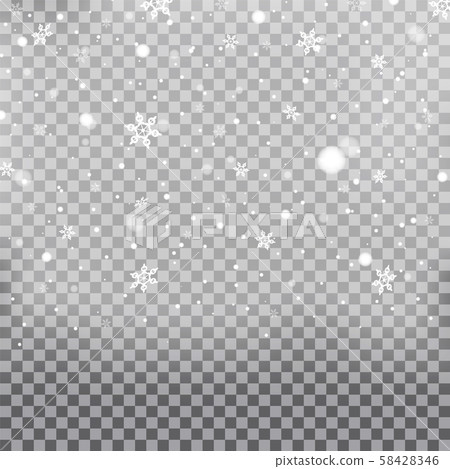 Christmas falling snow vector isolated Christmas falling snow vector isolated 58428346