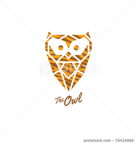 owl logo sign icon symbol bird vector art - Stock Illustration ...