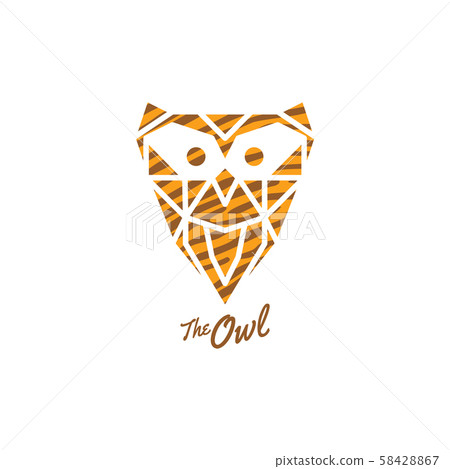 owl logo sign icon symbol bird vector art - Stock Illustration ...