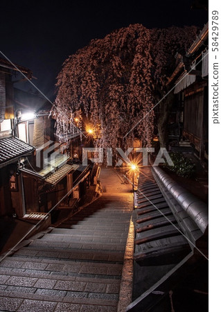 《Kyoto》 Weeping cherry blossoms blooming in Ningzaka 《Kyoto》 Weeping cherry blossoms blooming in Ningzaka 58429789