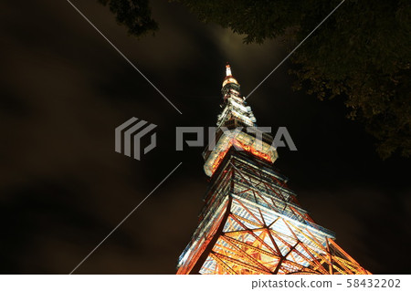 東京鐵塔點亮 東京鐵塔點亮 58432202