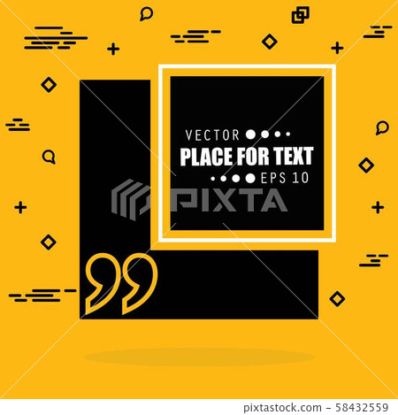Abstract concept vector empty speech square quote text bubble. For web and mobile app isolated on 58432559
