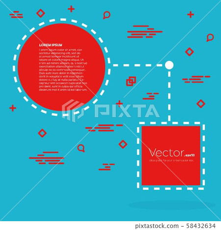 Abstract concept vector empty speech square quote text bubble. For web and mobile app isolated on 58432634