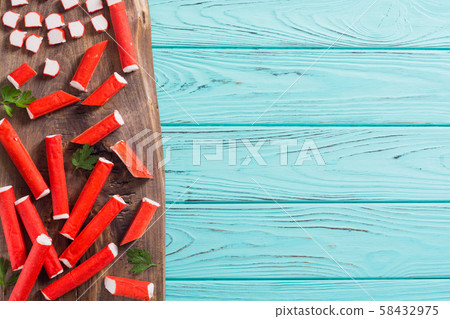 Crab sticks from fish protein 58432975